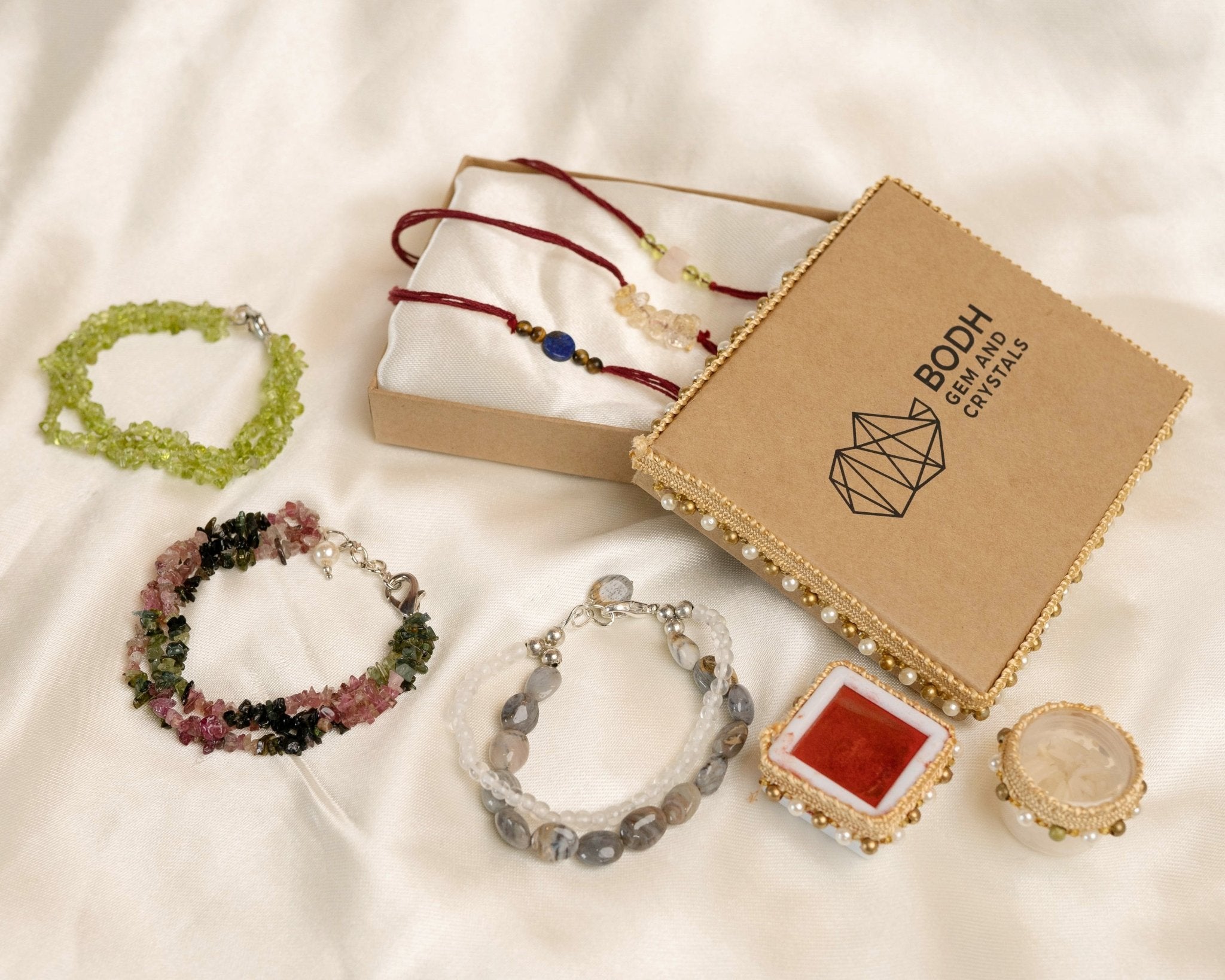 Beyond Threads: The Power and Beauty of Crystal Rakhis - Bodh Gem and Crystals