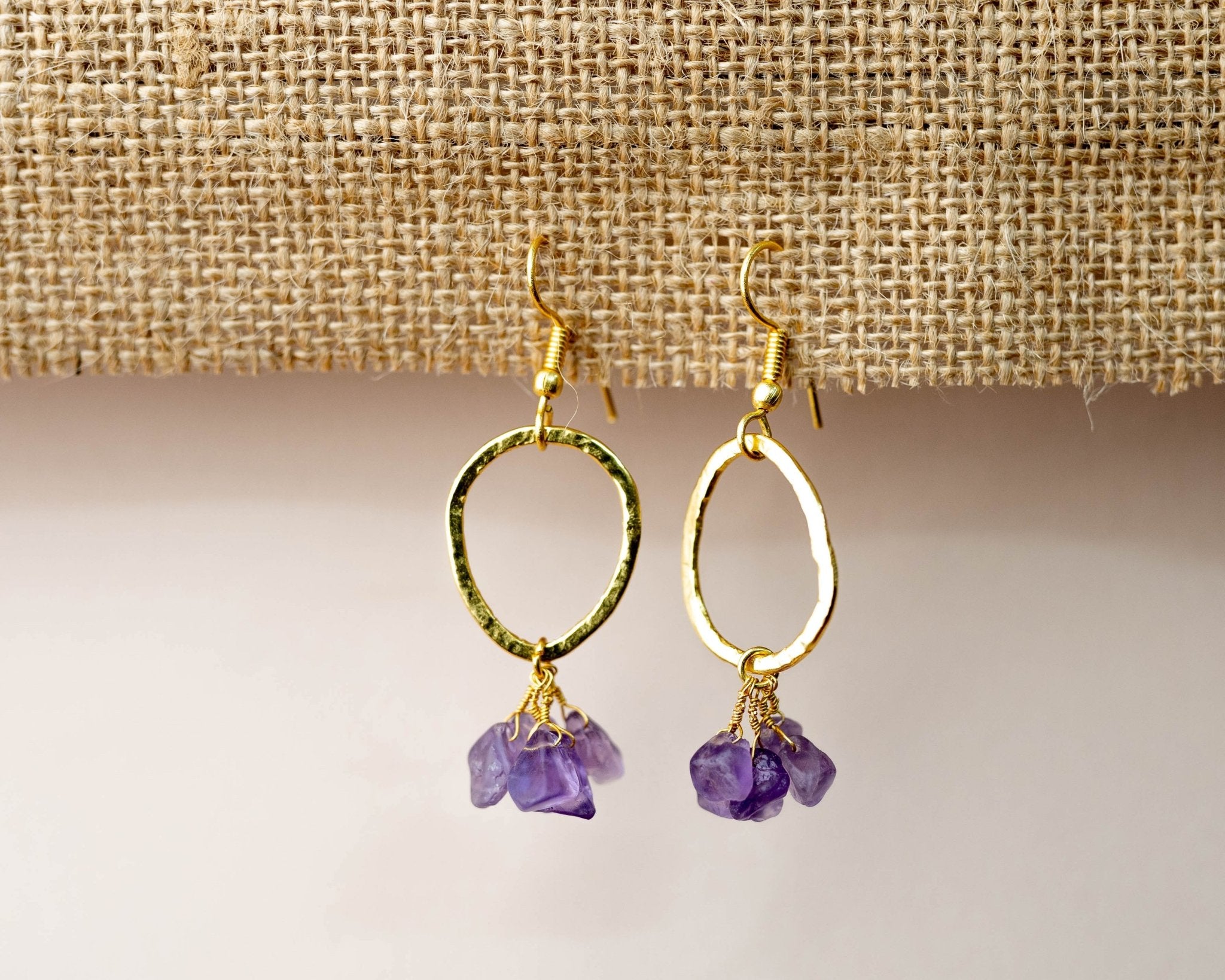 Amethyst Chips Signature Earrings - Main Image