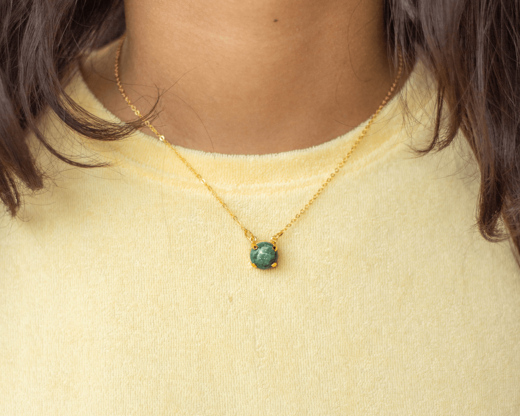 Green Aventurine Round Pendant - Main Image