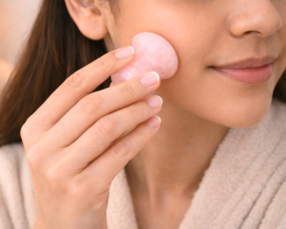 Rose Quartz Mushroom Gua Sha