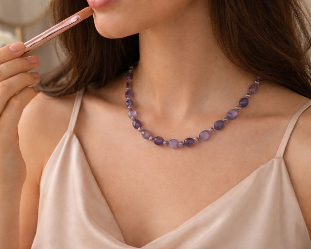 Amethyst Oval Necklace