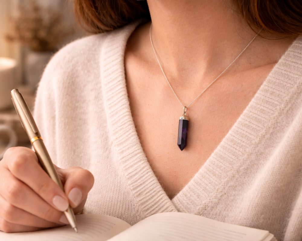 Amethyst Pencil Pendant