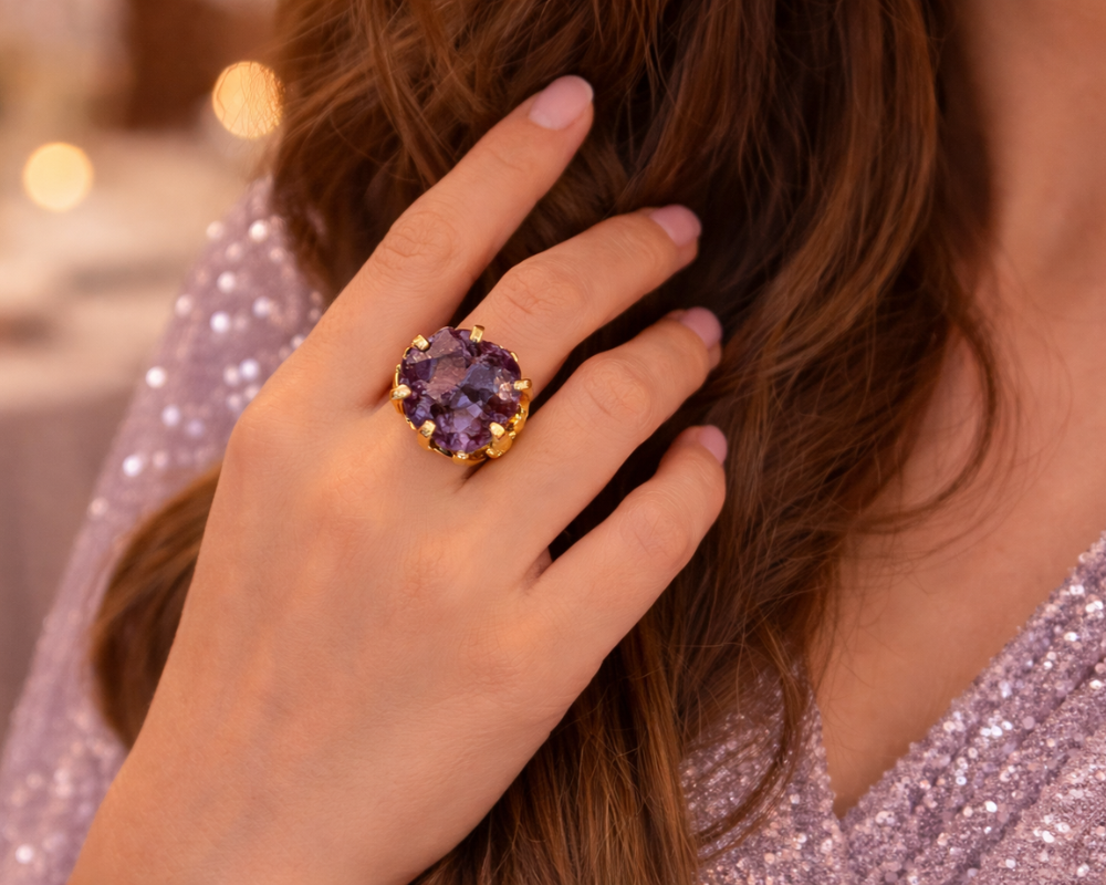Amethyst Raw Ring