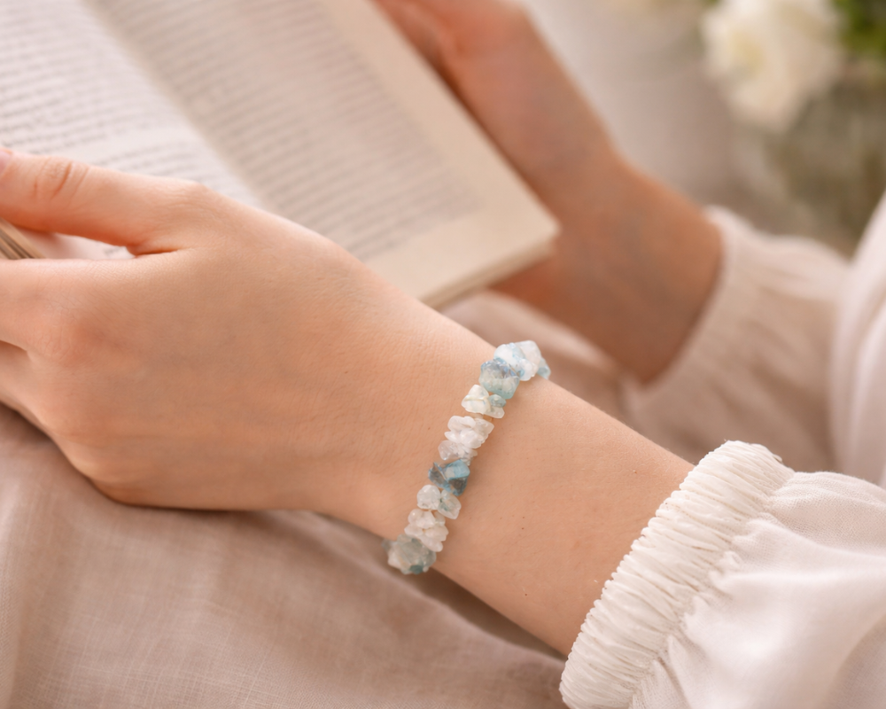 Aquamarine & Moonstone Bracelet