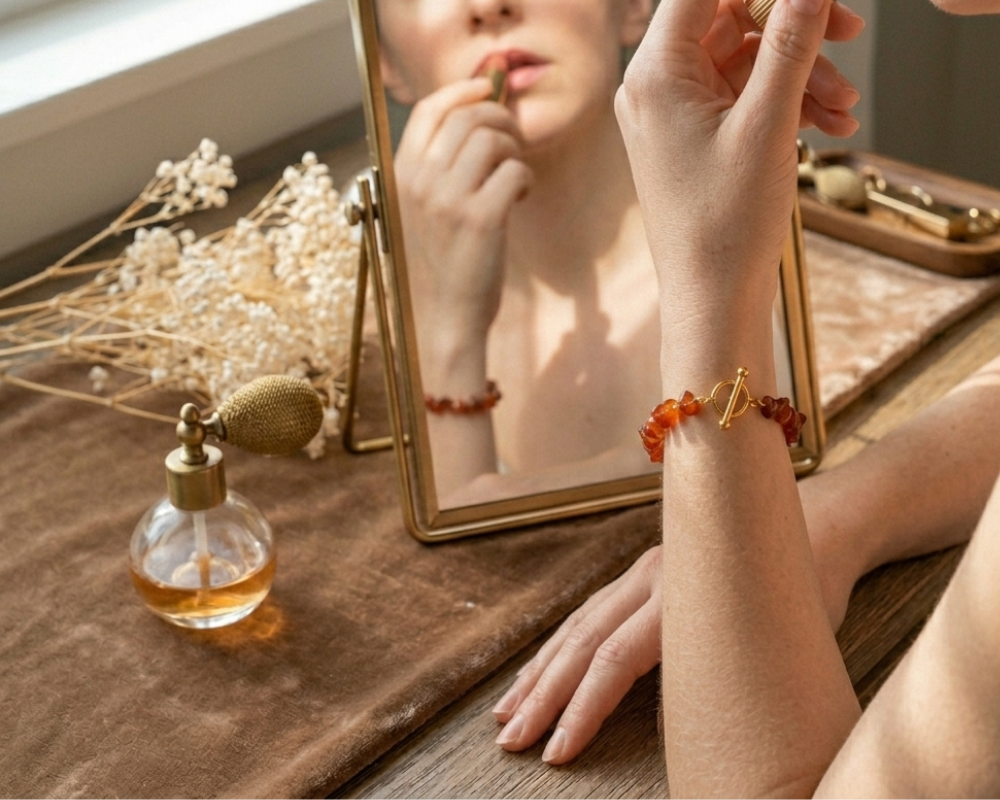 Carnelian Chipped Bracelet