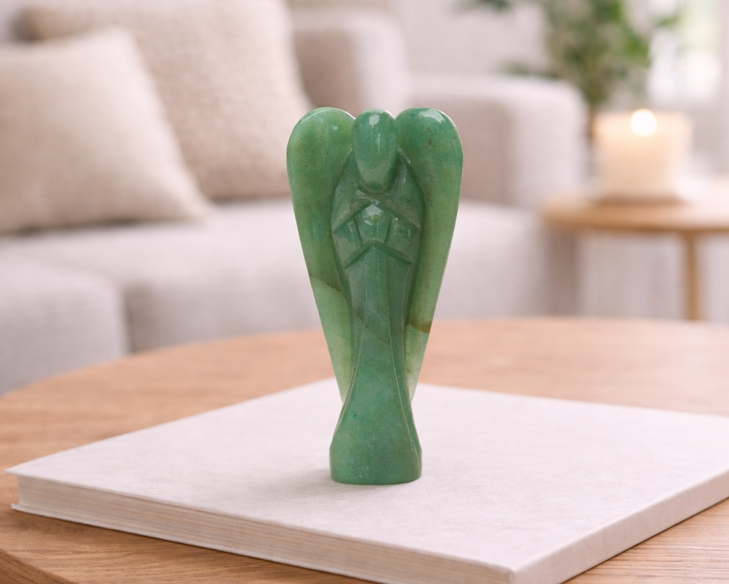 Green Aventurine Angel 3 In