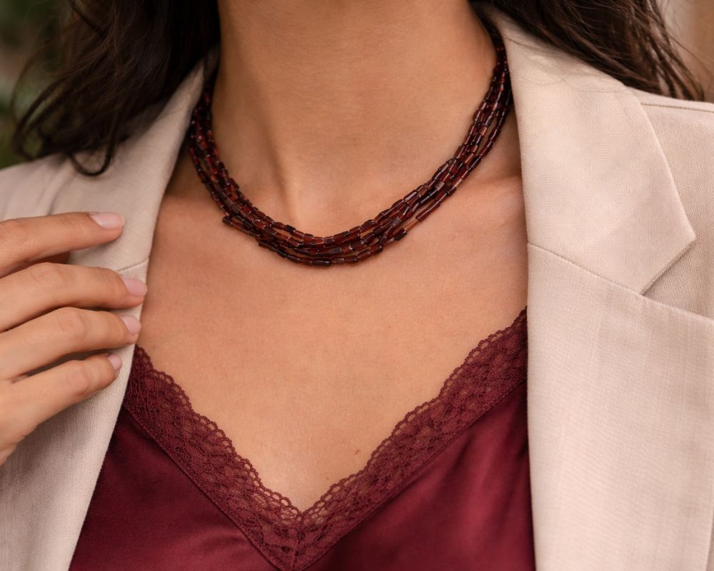 Garnet Choker Necklace
