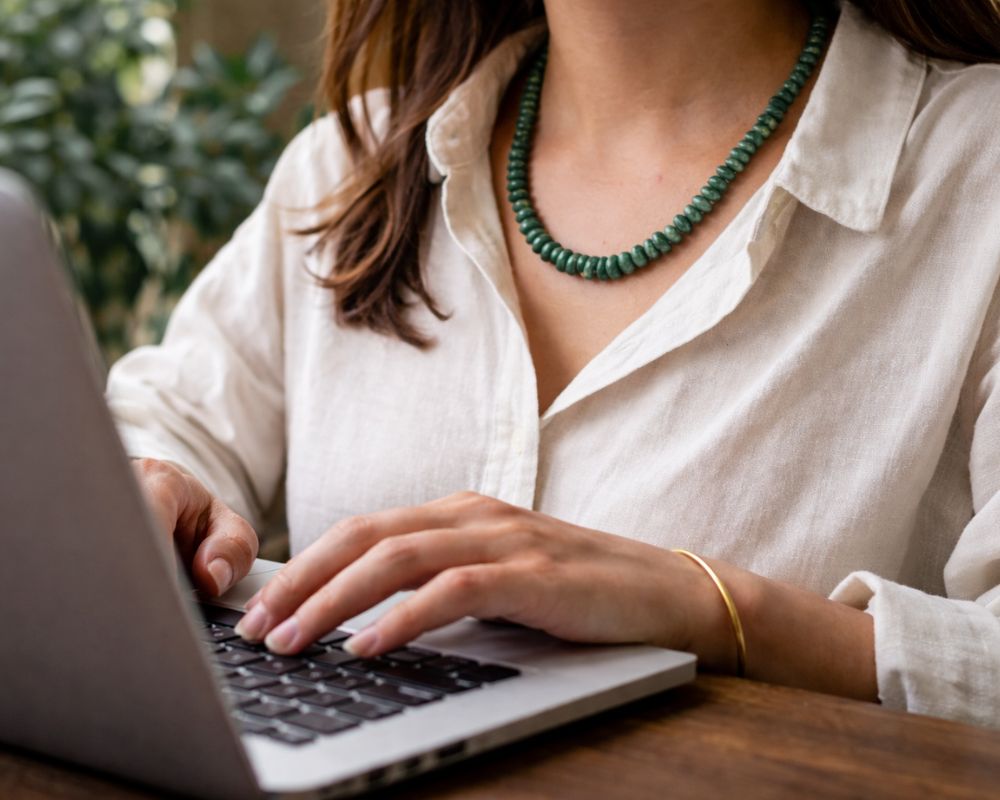 Green Aventurine Button Mala
