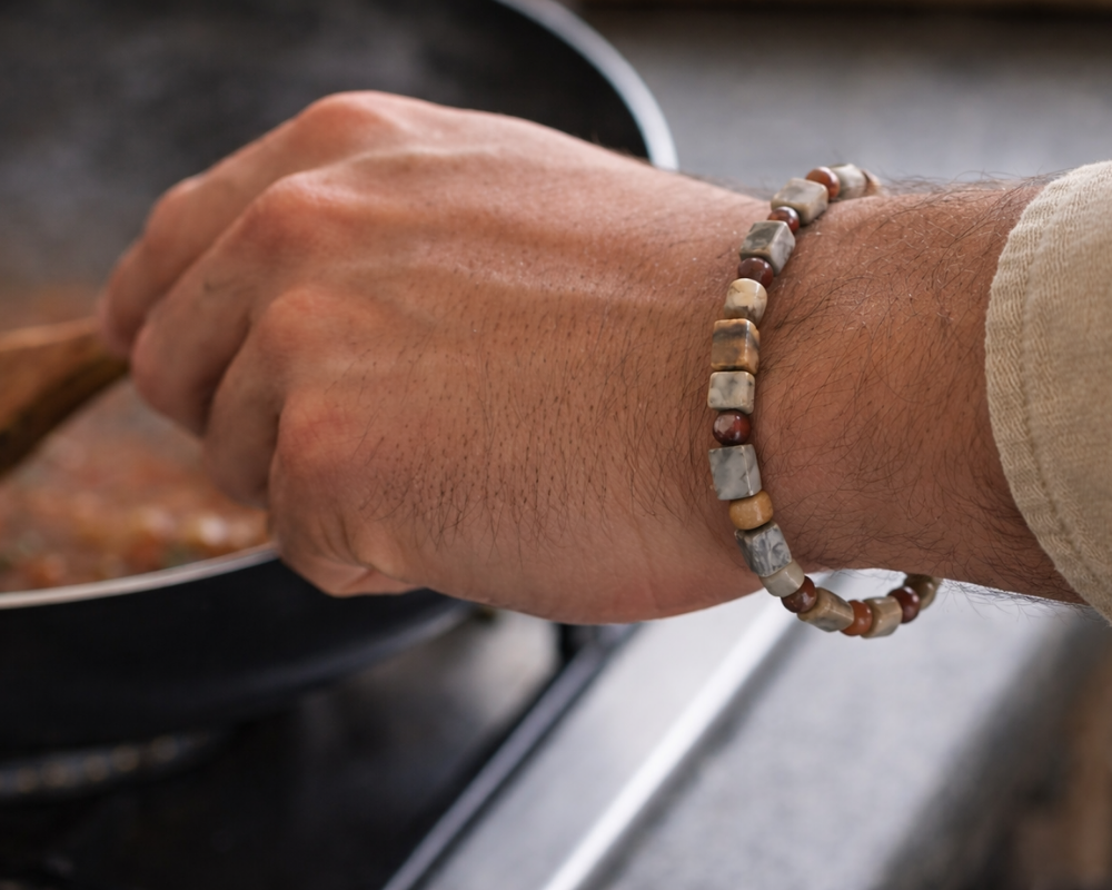 Grey Agate & Jasper Bracelet