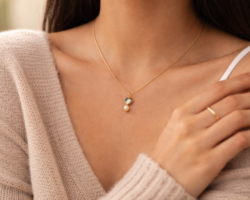 Iron Pyrite Heart Pendant