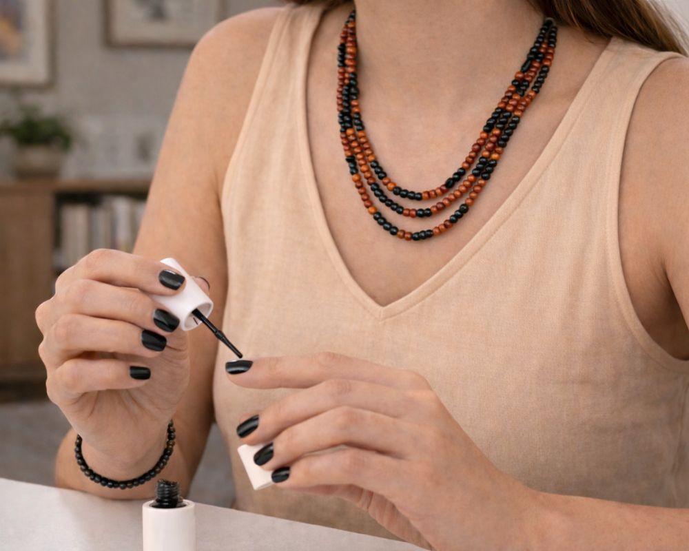 Jasper & Black Tourmaline Necklace