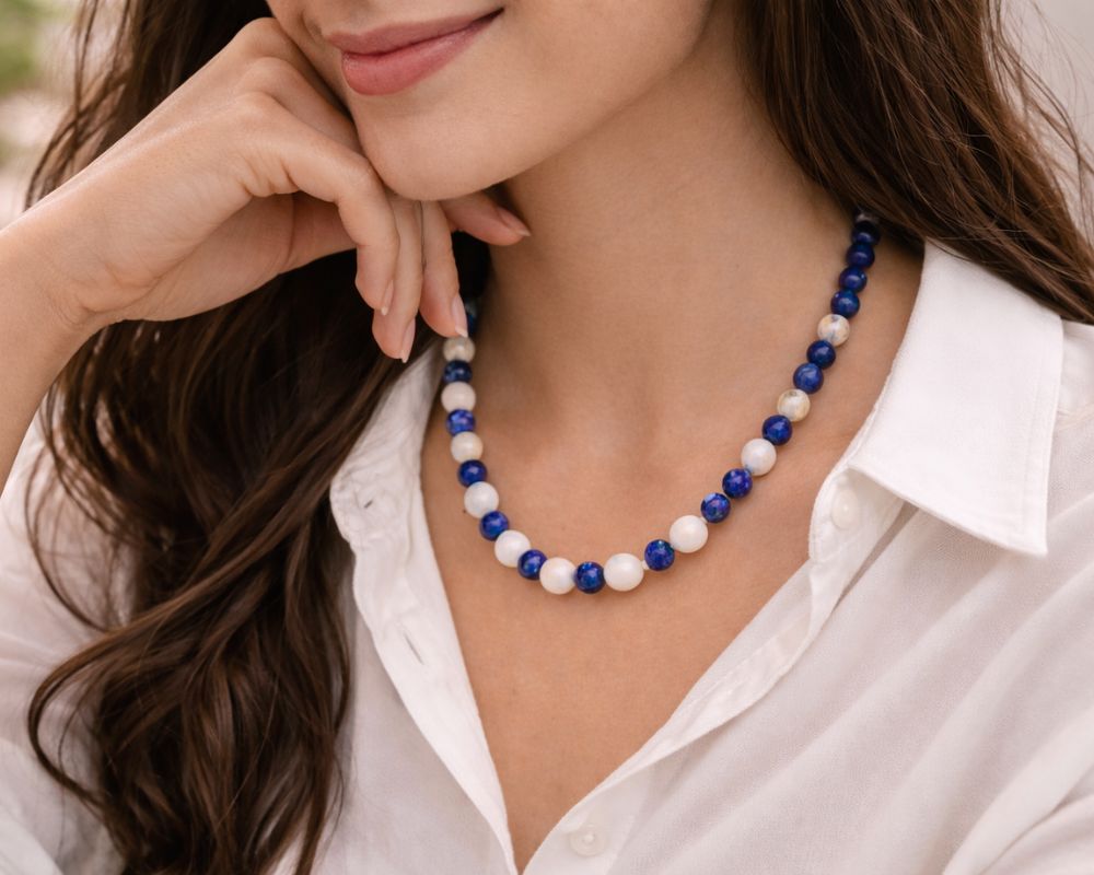 Lapis Lazuli & Agate Necklace