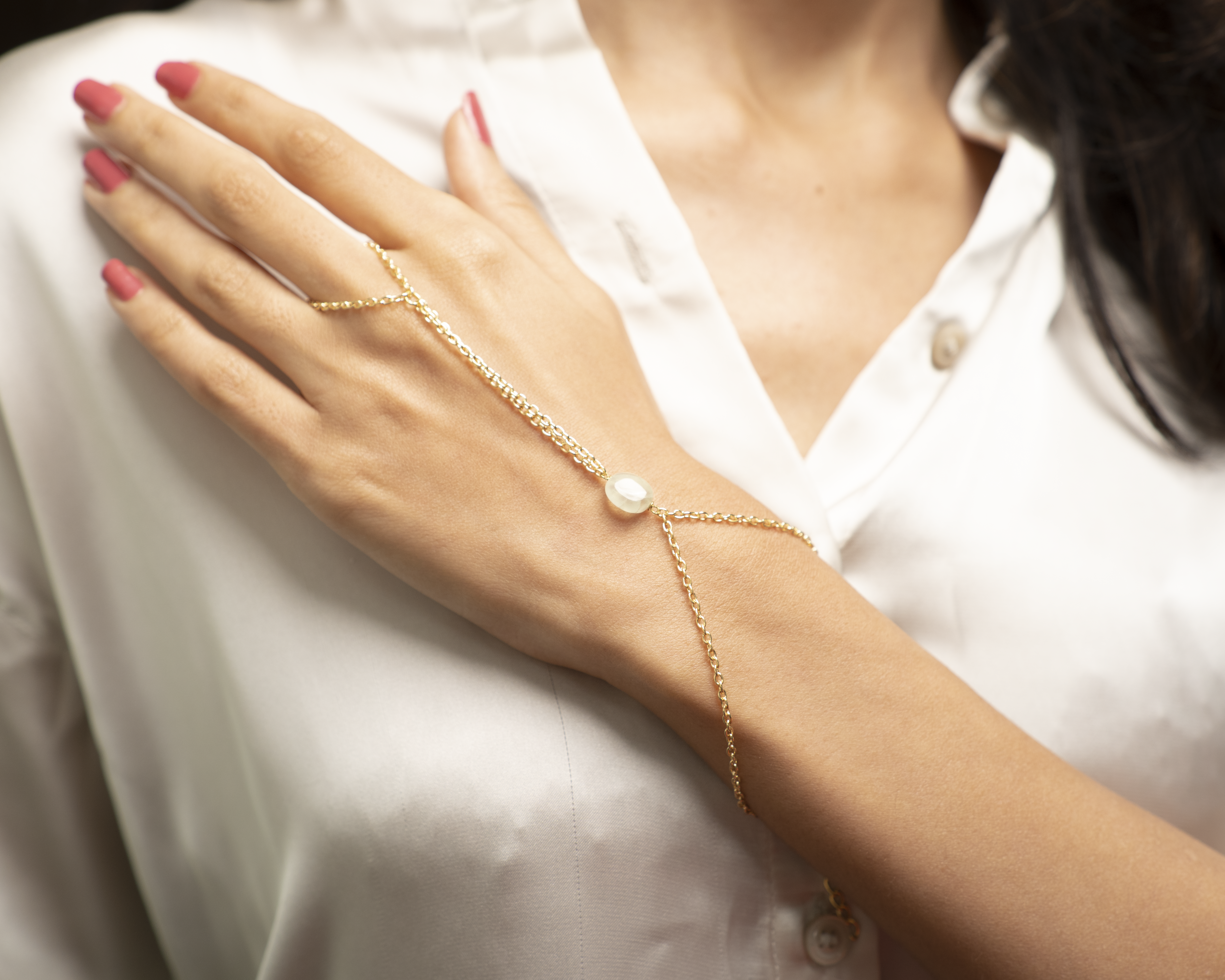 Moonstone Ring Bracelet