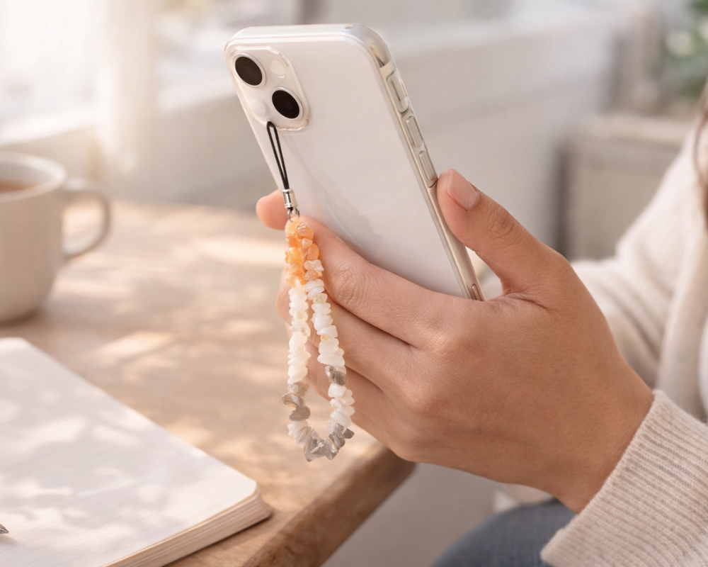 Moonstone Phone Charm