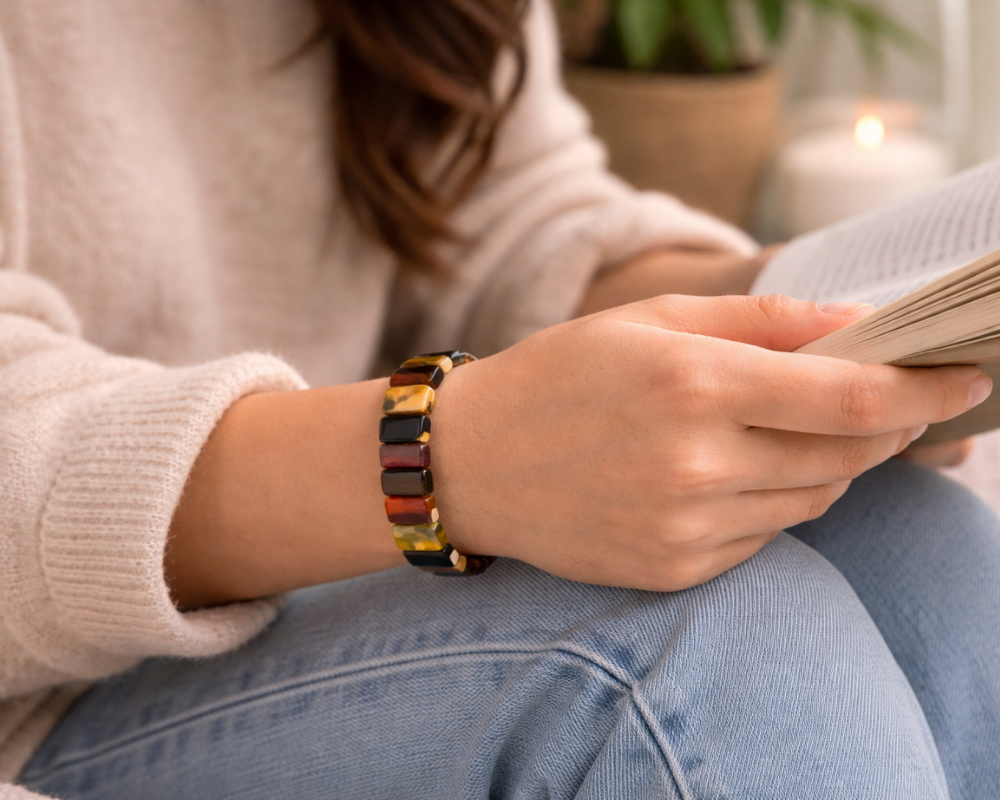 Multi Tiger's Eye Flat Bracelet