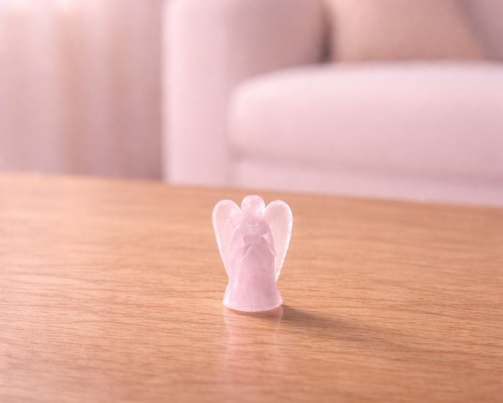 Rose Quartz Angel 1 Inch