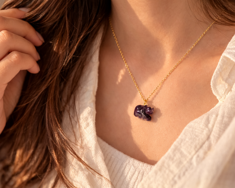 Amethyst Figurine Pendant