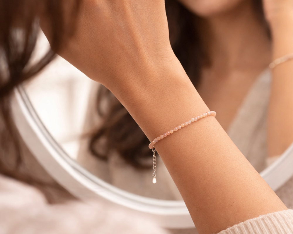 Rose Quartz Faceted Lumba Bracelet