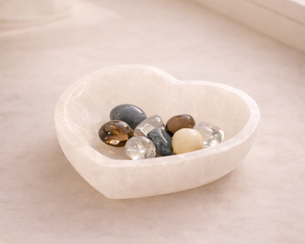 Selenite Heart Bowl
