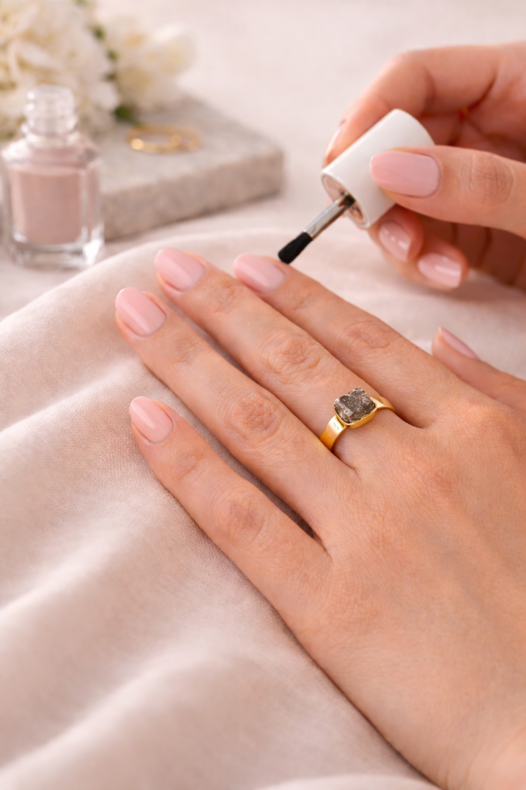 Smoky Quartz Raw Ring