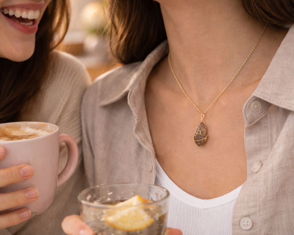 Smoky Quartz Raw Crystal Pendant