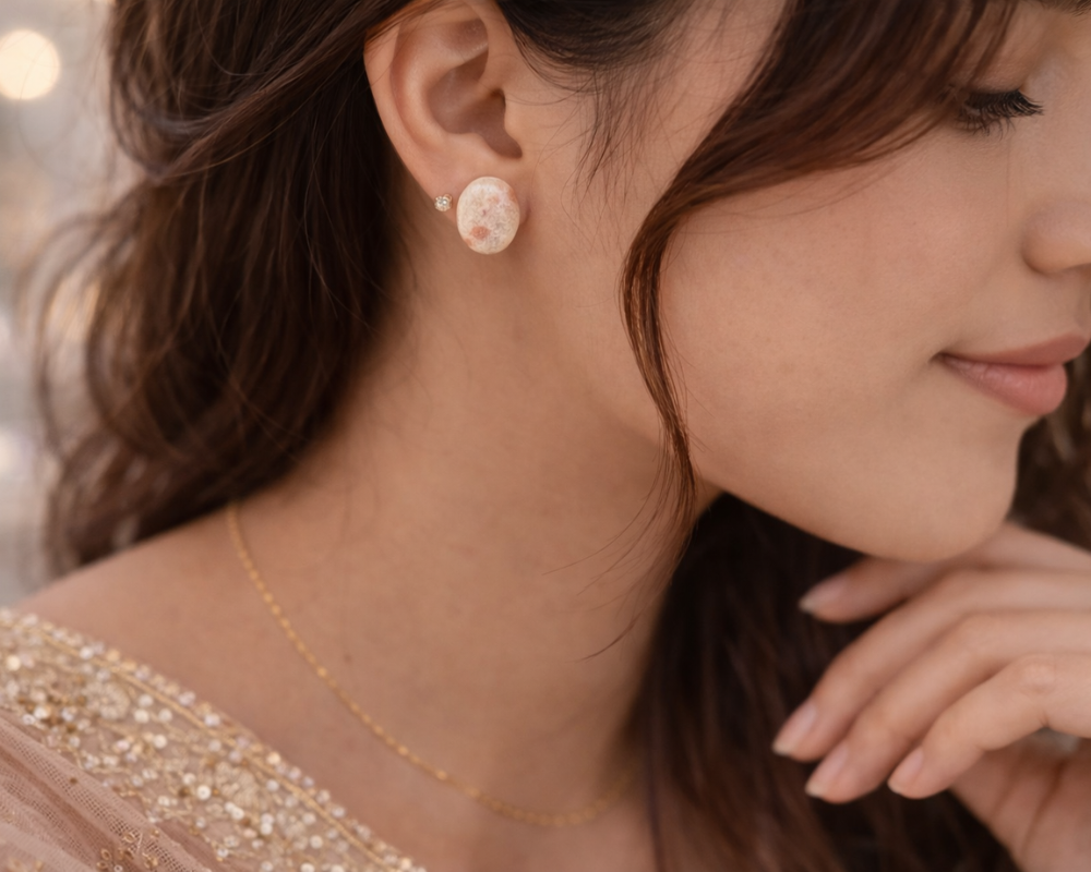 Sunstone Stud Earrings