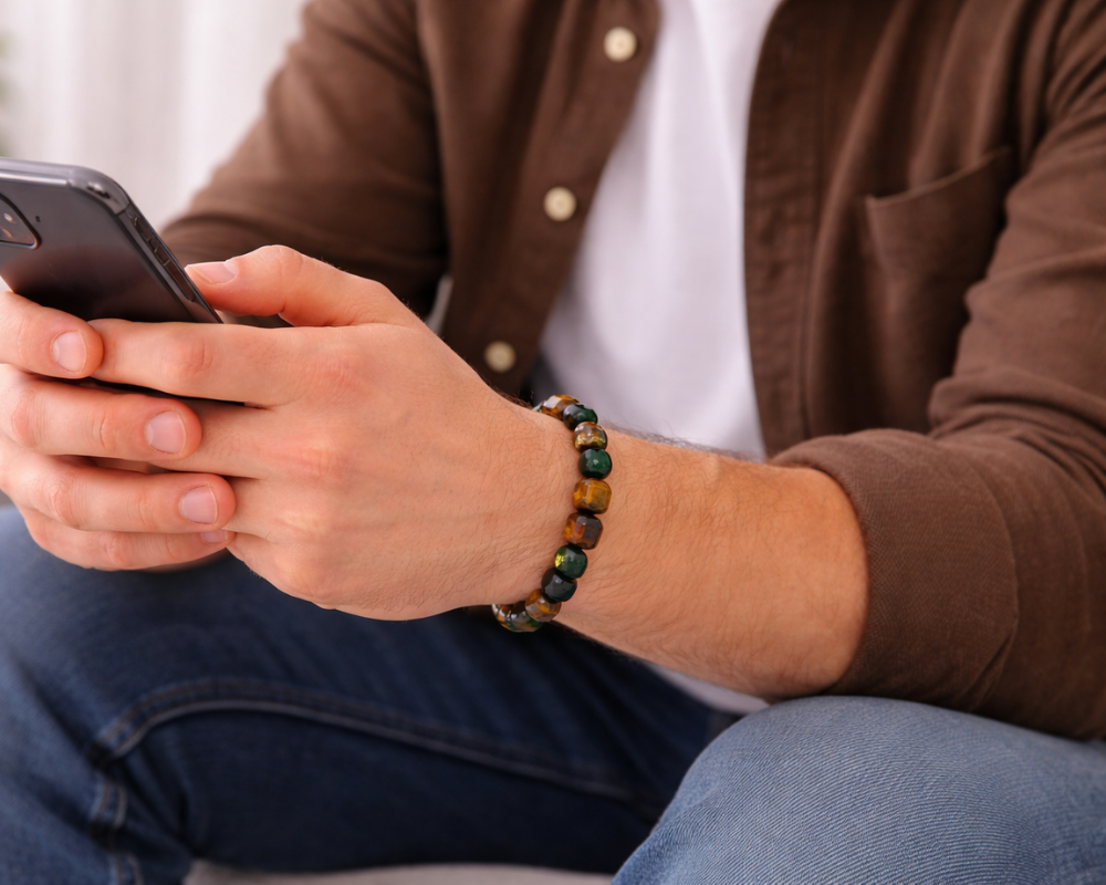 Tiger's Eye & Malachite Bracelet