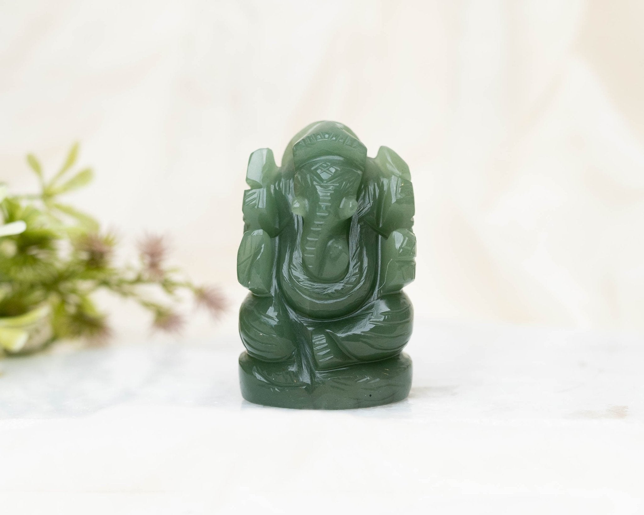 Green Aventurine Ganpati Murti 168g