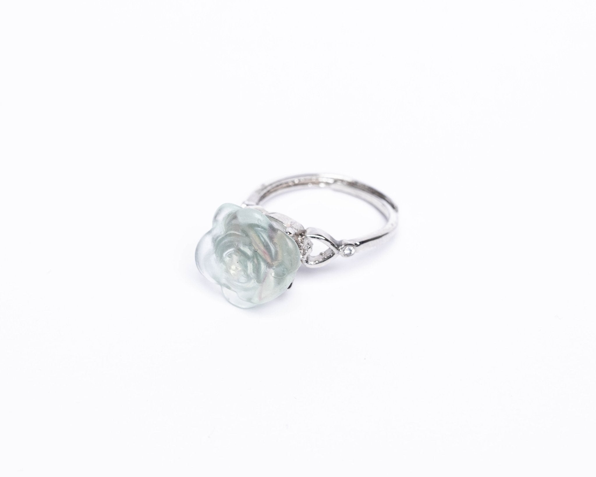 Green Harmony Fluorite Ring - Bodh Gem and Crystals