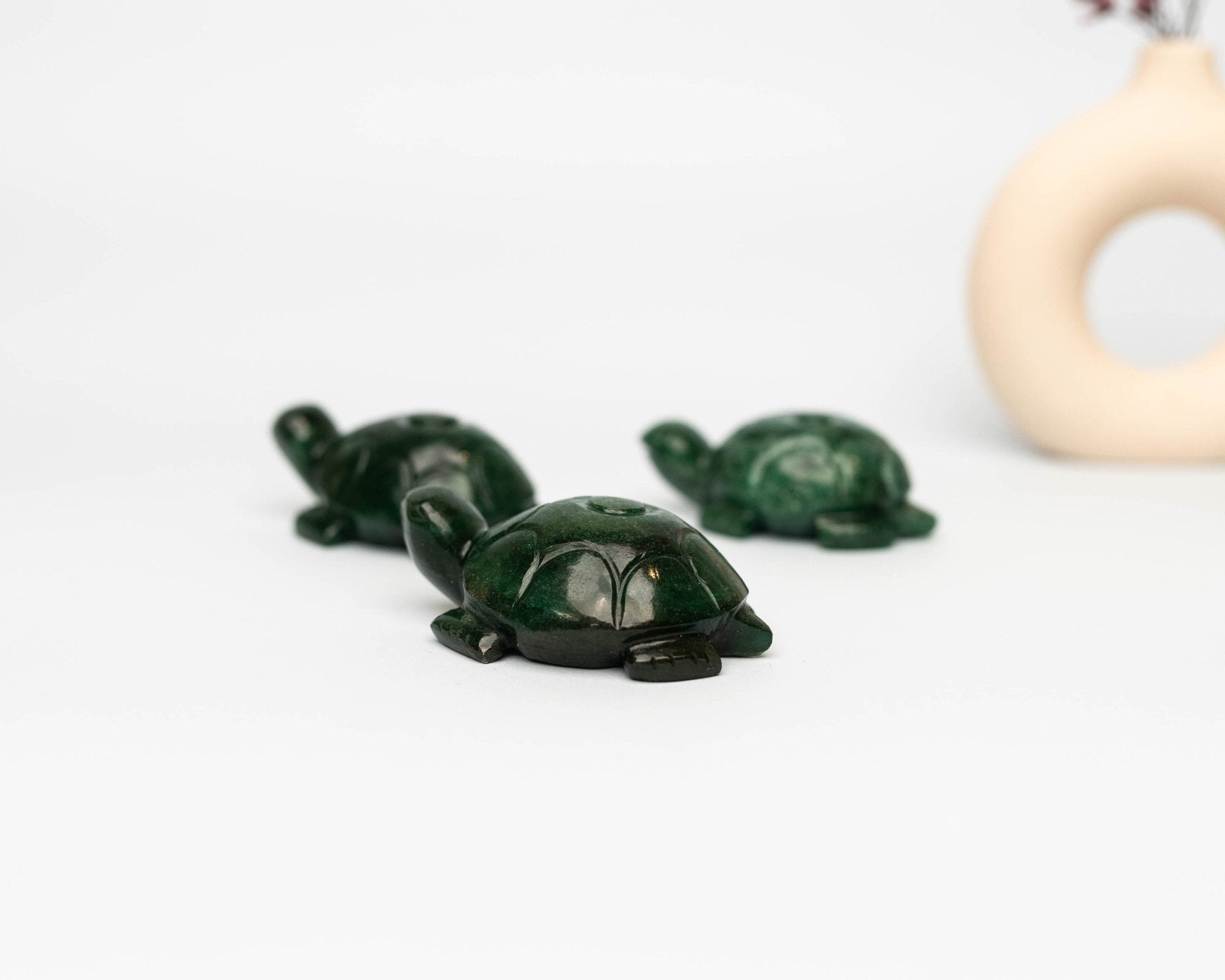 Jade Turtle - Bodh Gem and Crystals