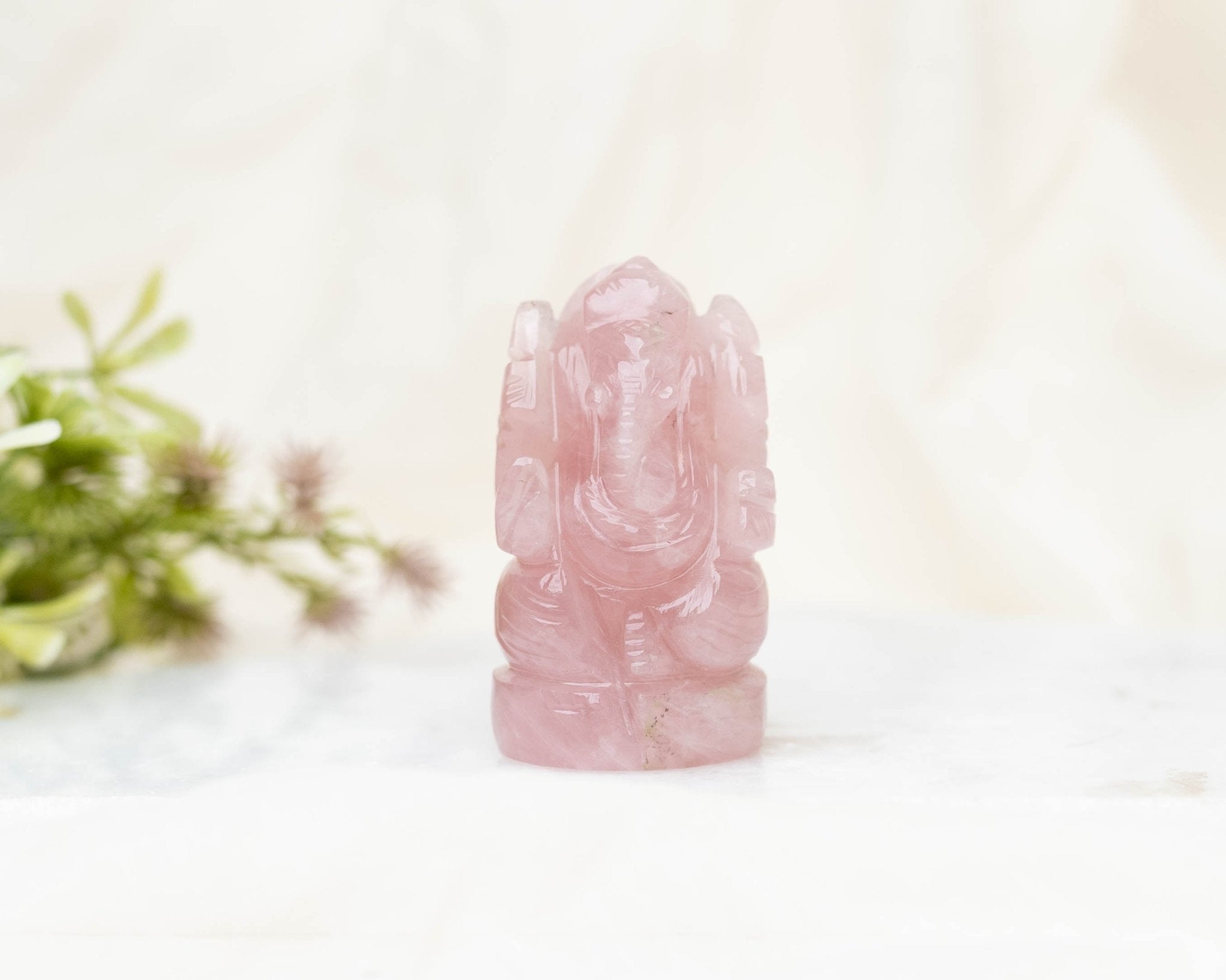 Rose Quartz Murti 121g - Bodh Gem and Crystals