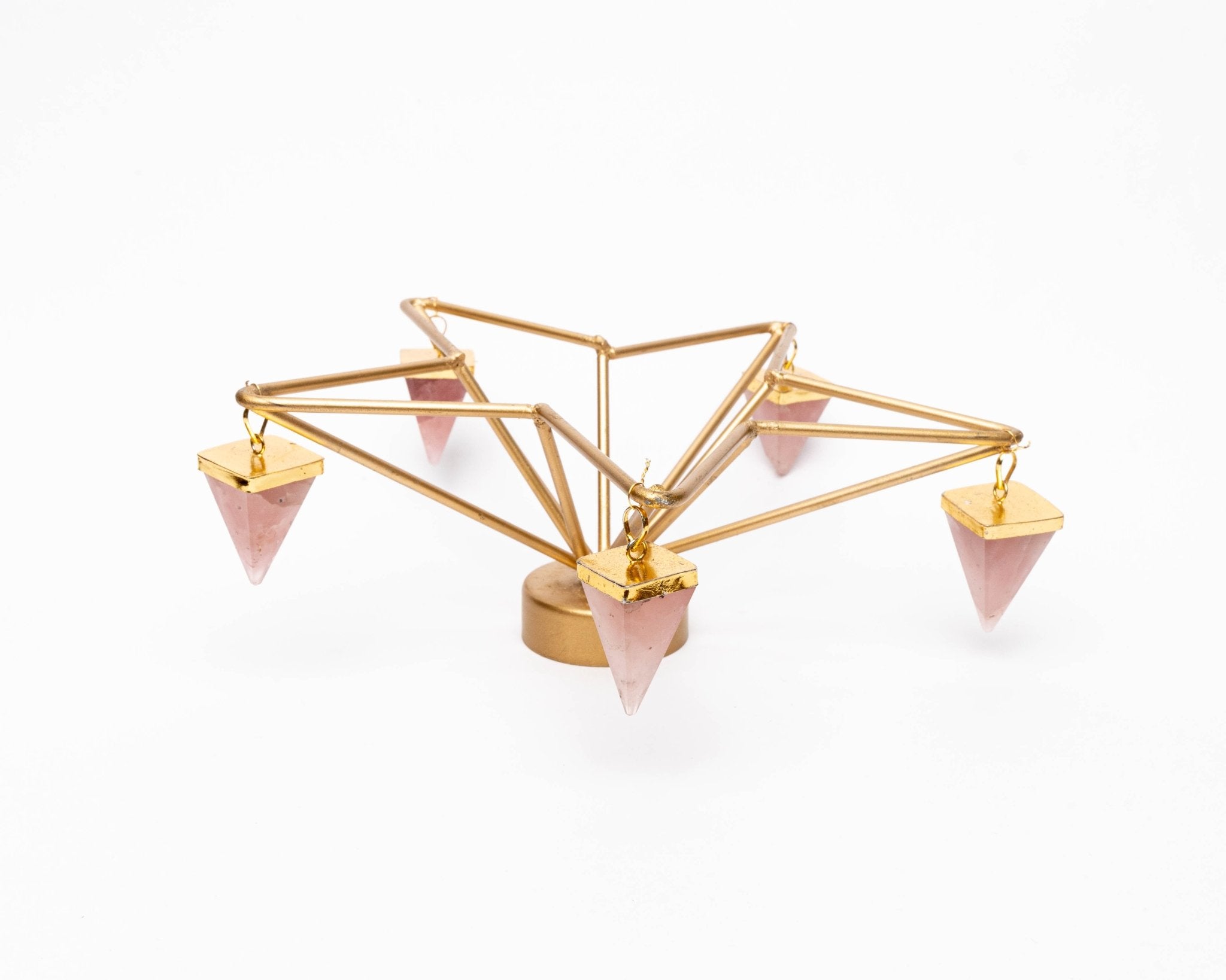 Rose Quartz Pendulam Star Stand