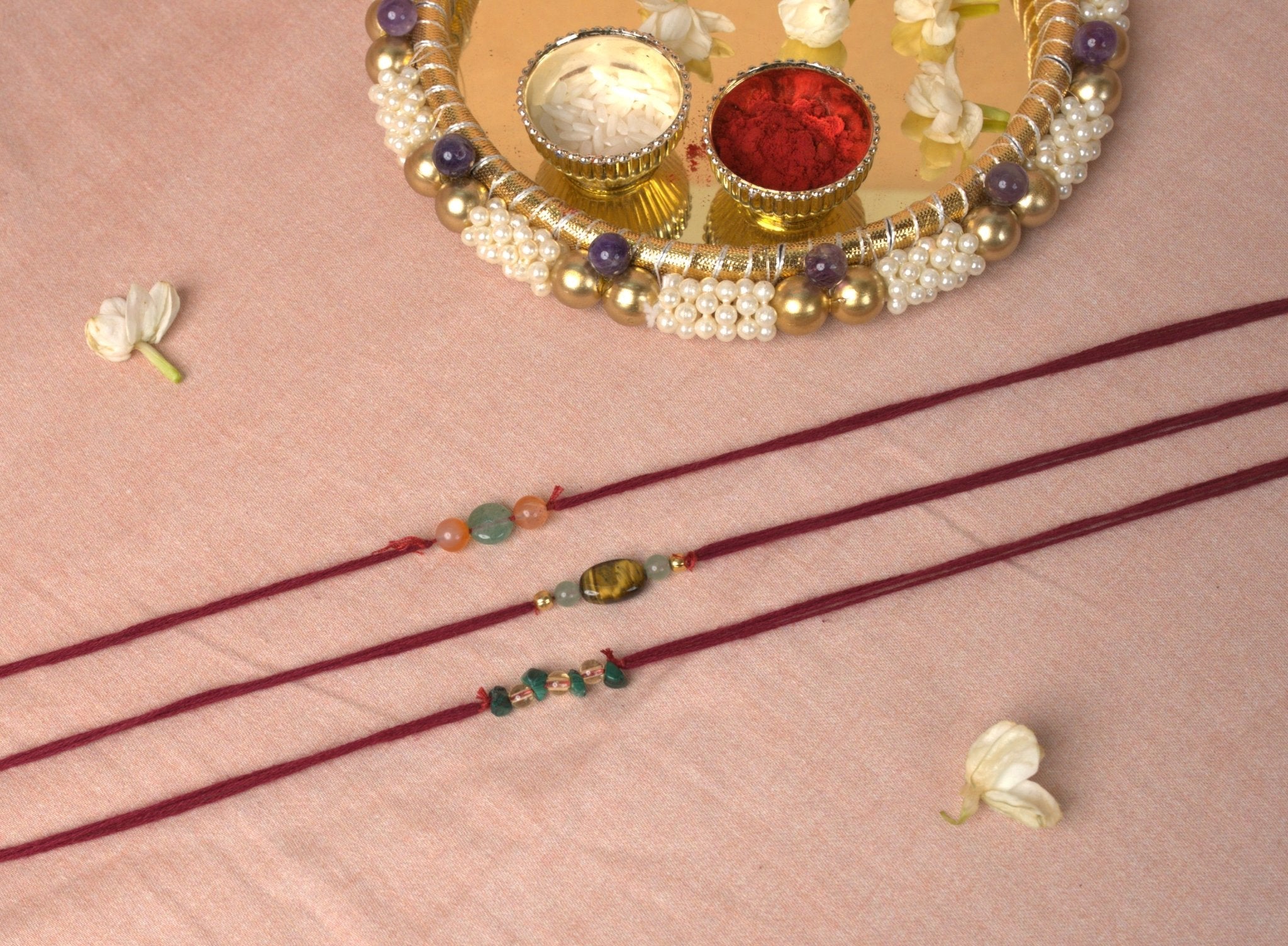 Set of 3 Crystal Rakhis