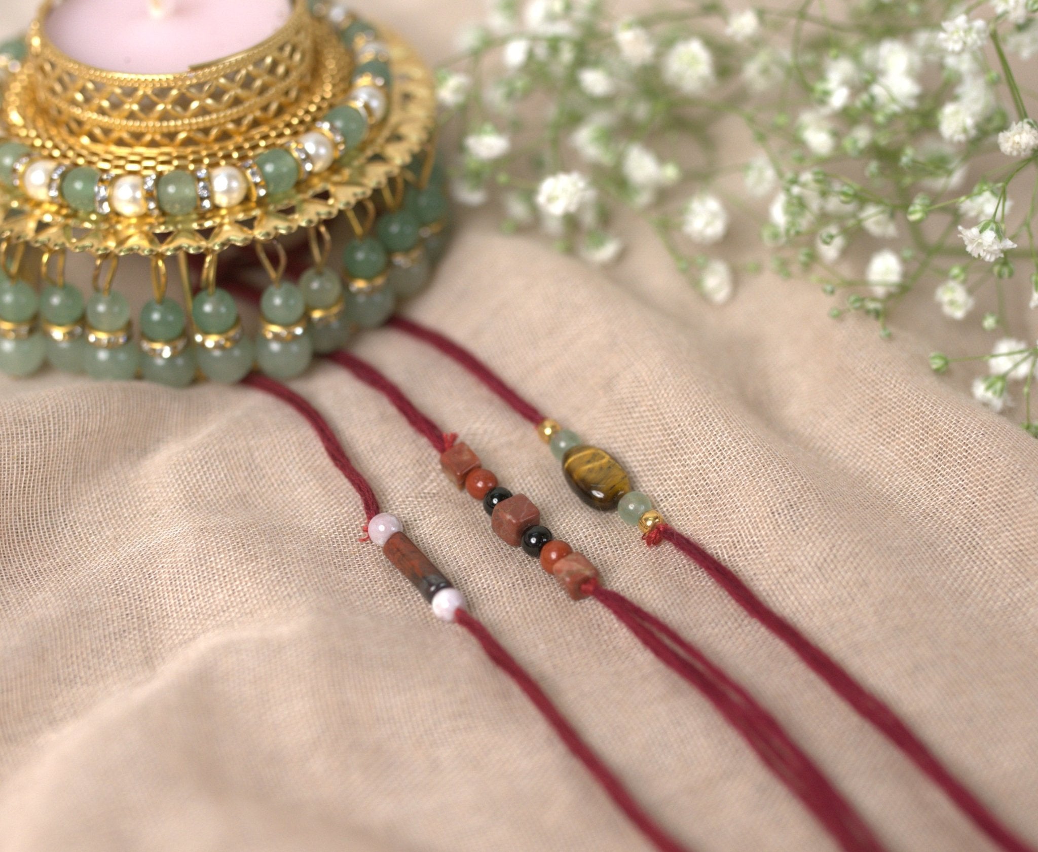 Set of 3 Crystal Rakhis