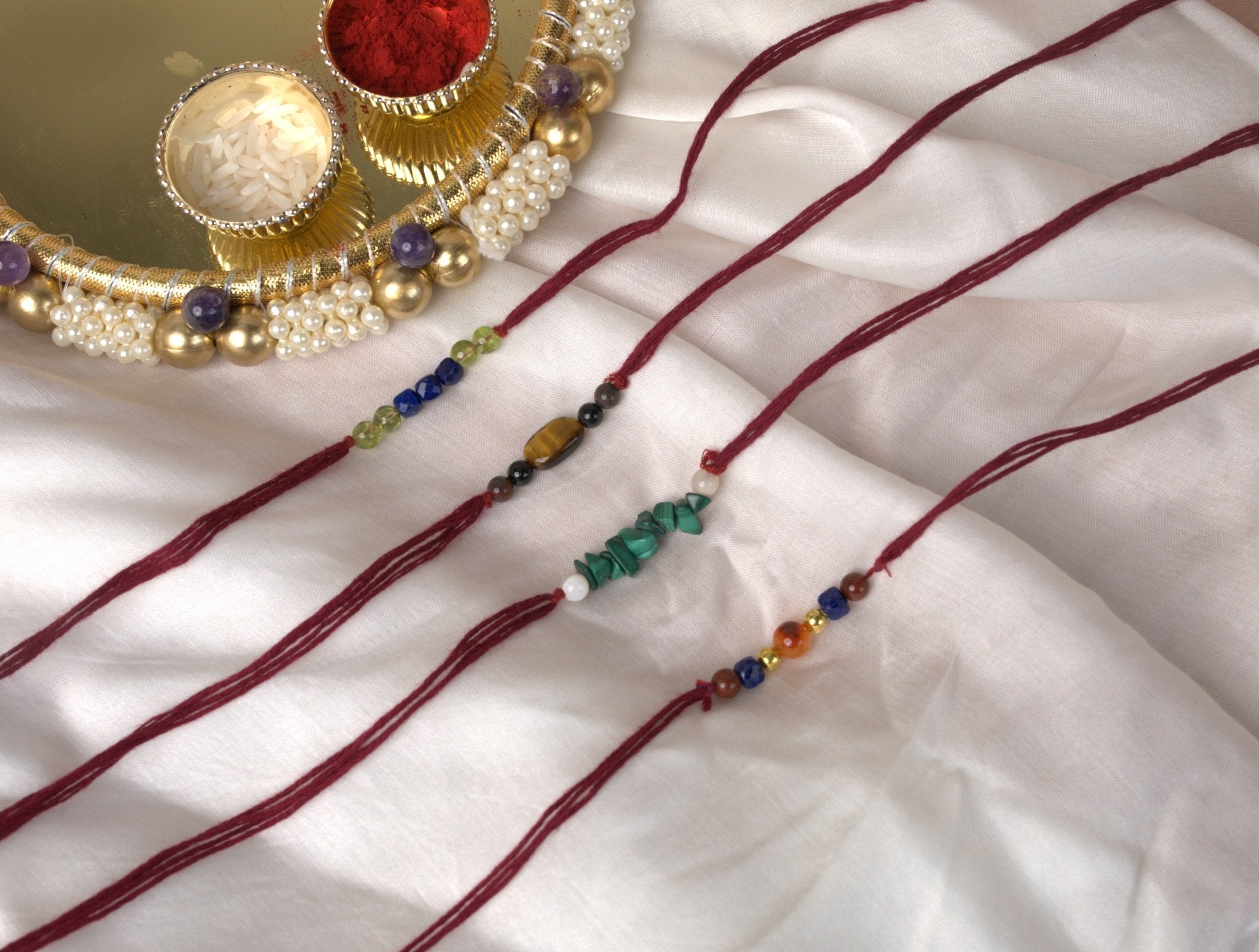 Set of 4 Crystal Rakhis