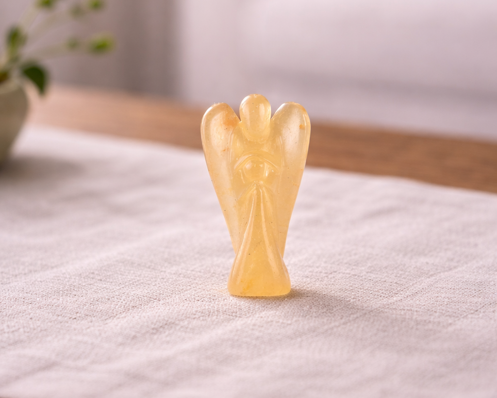 Yellow Agate Angel 2 in