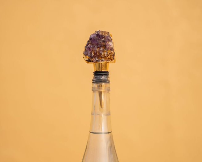 Amethyst Bottle Stopper - Bodh Gem and Crystals