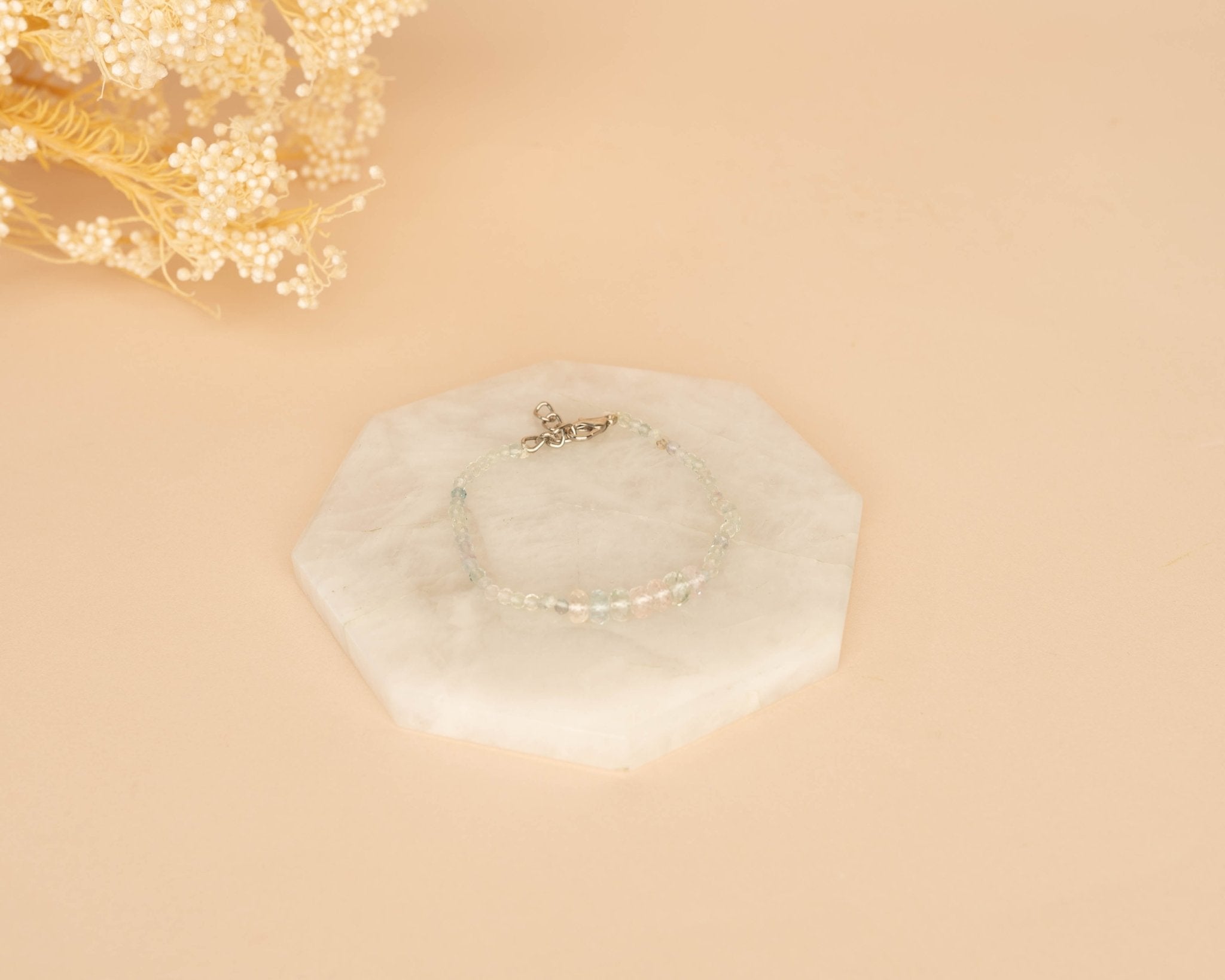 Aquamarine Faceted Bracelet - Bodh Gem and Crystals