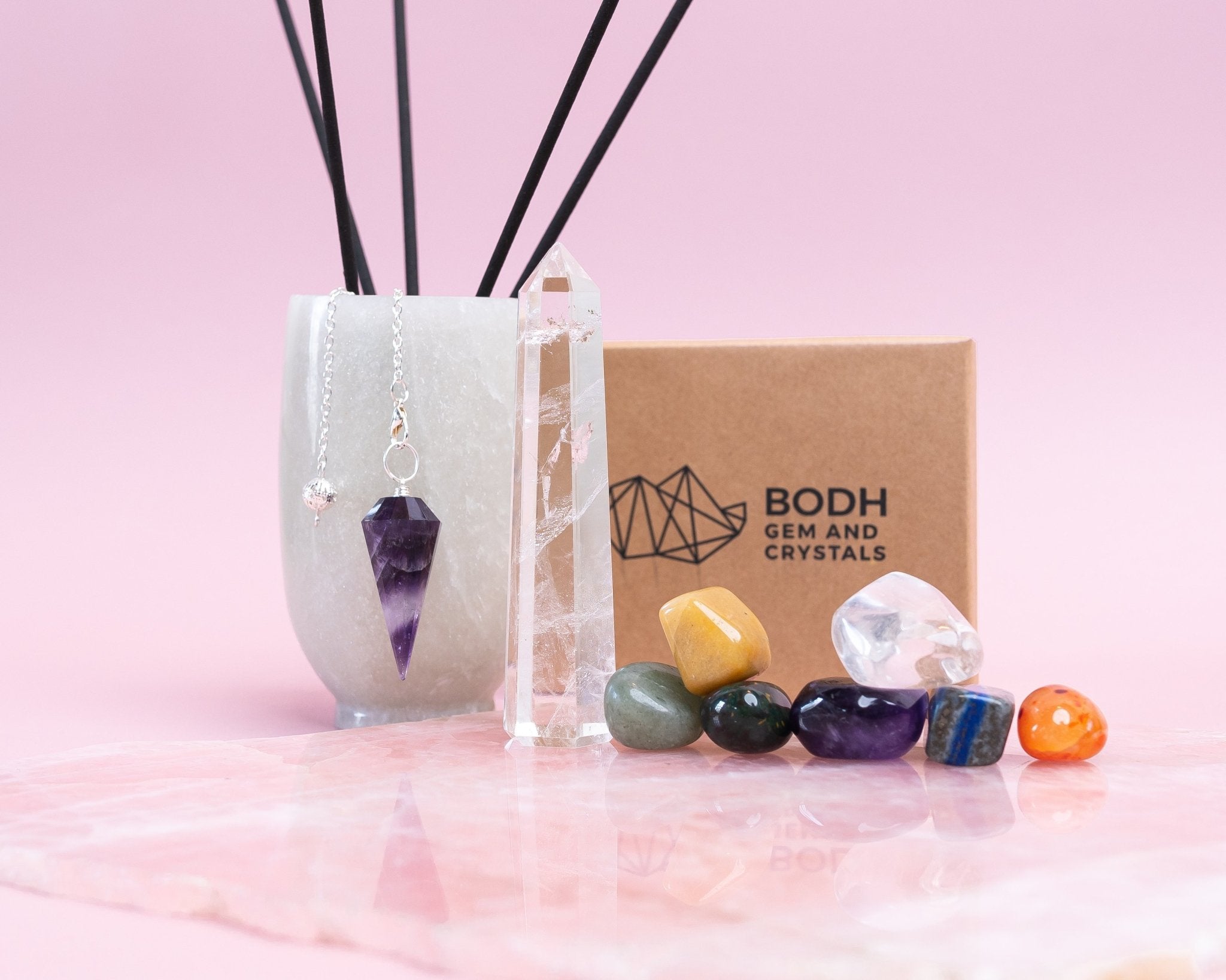 Anxiety Relief Kit – Bodh Gem and Crystals