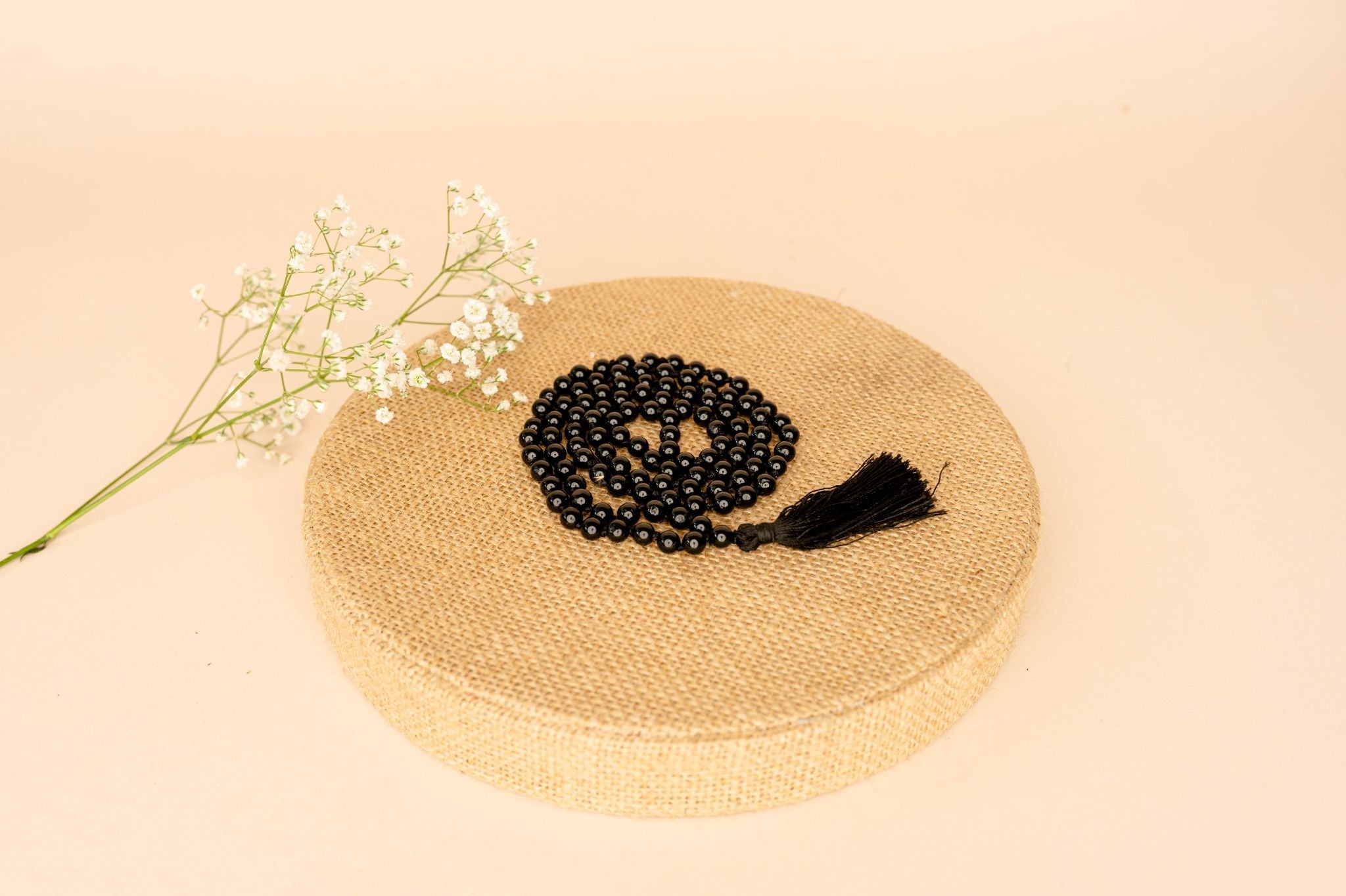 Black Tourmaline Chanting Mala 4mm