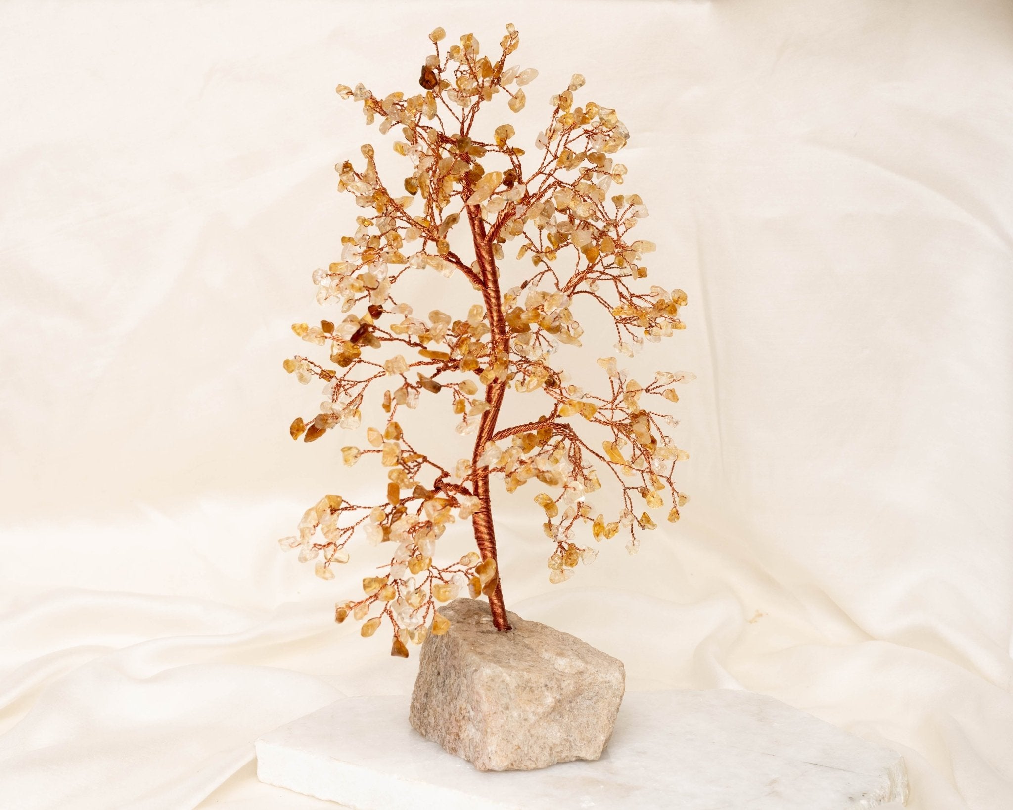 Citrine Tree with Cluster - Bodh Gem and Crystals