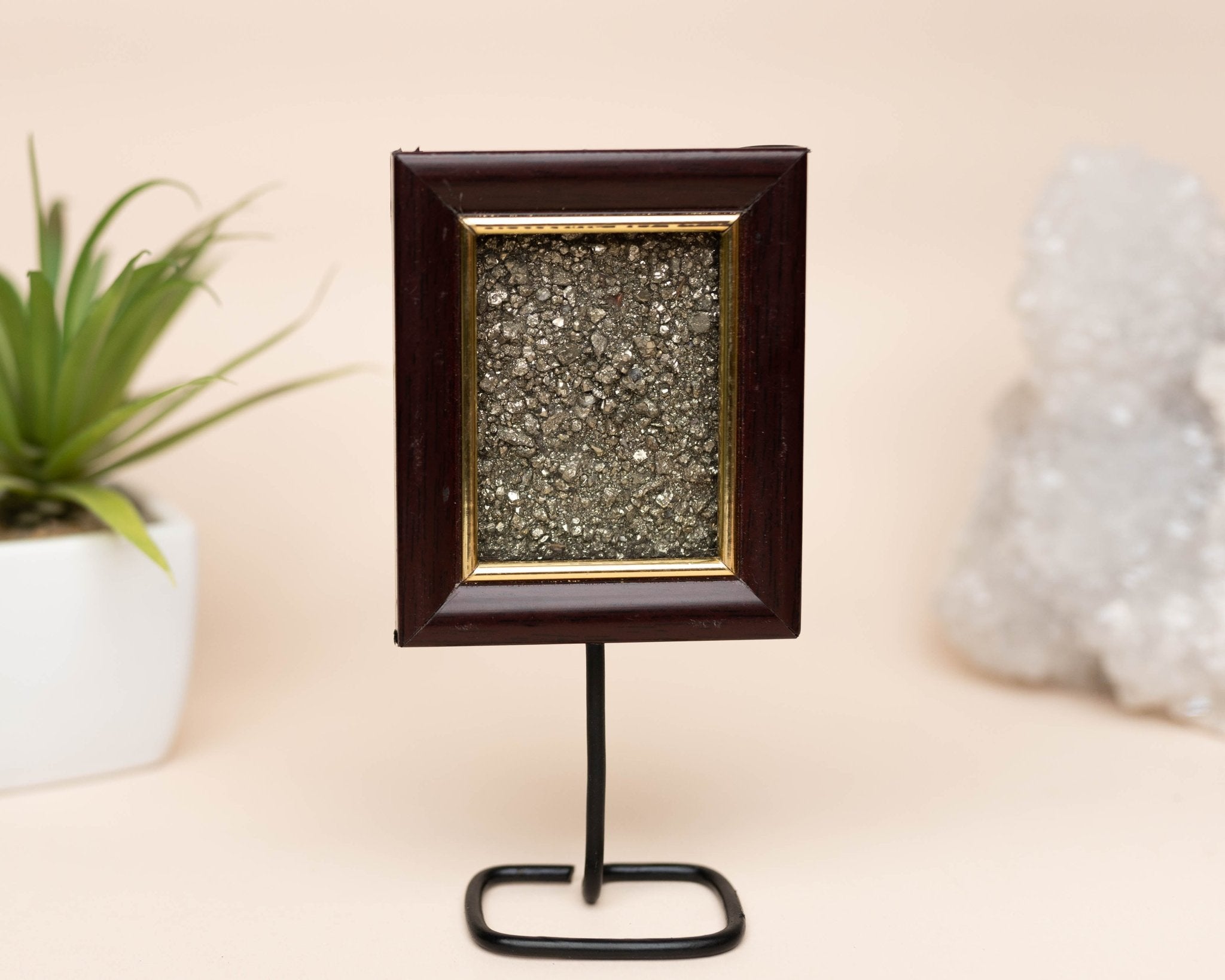 Iron Pyrite Frame - Bodh Gem and Crystals