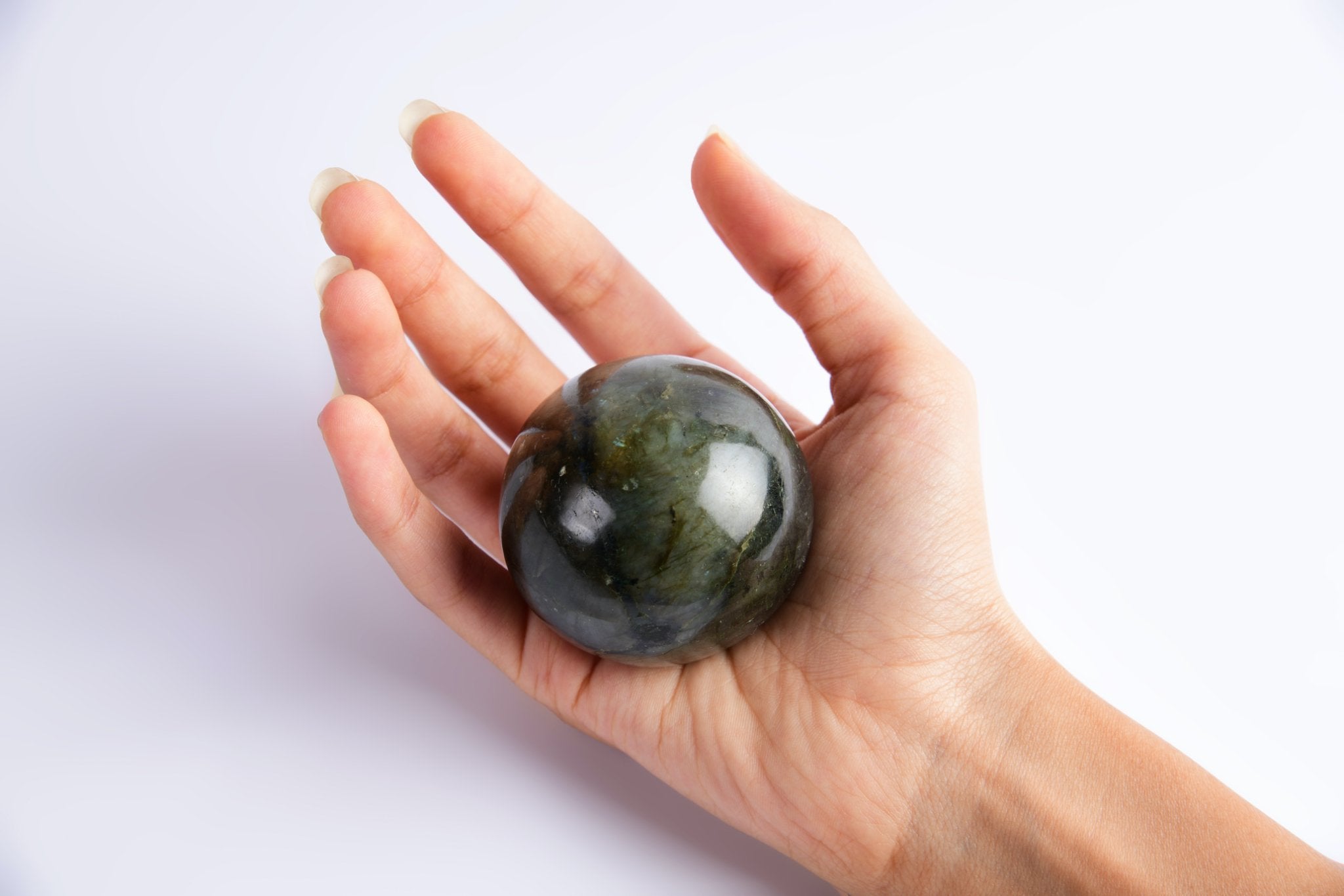 Labradorite Ball 190.4 g - Bodh Gem and Crystals