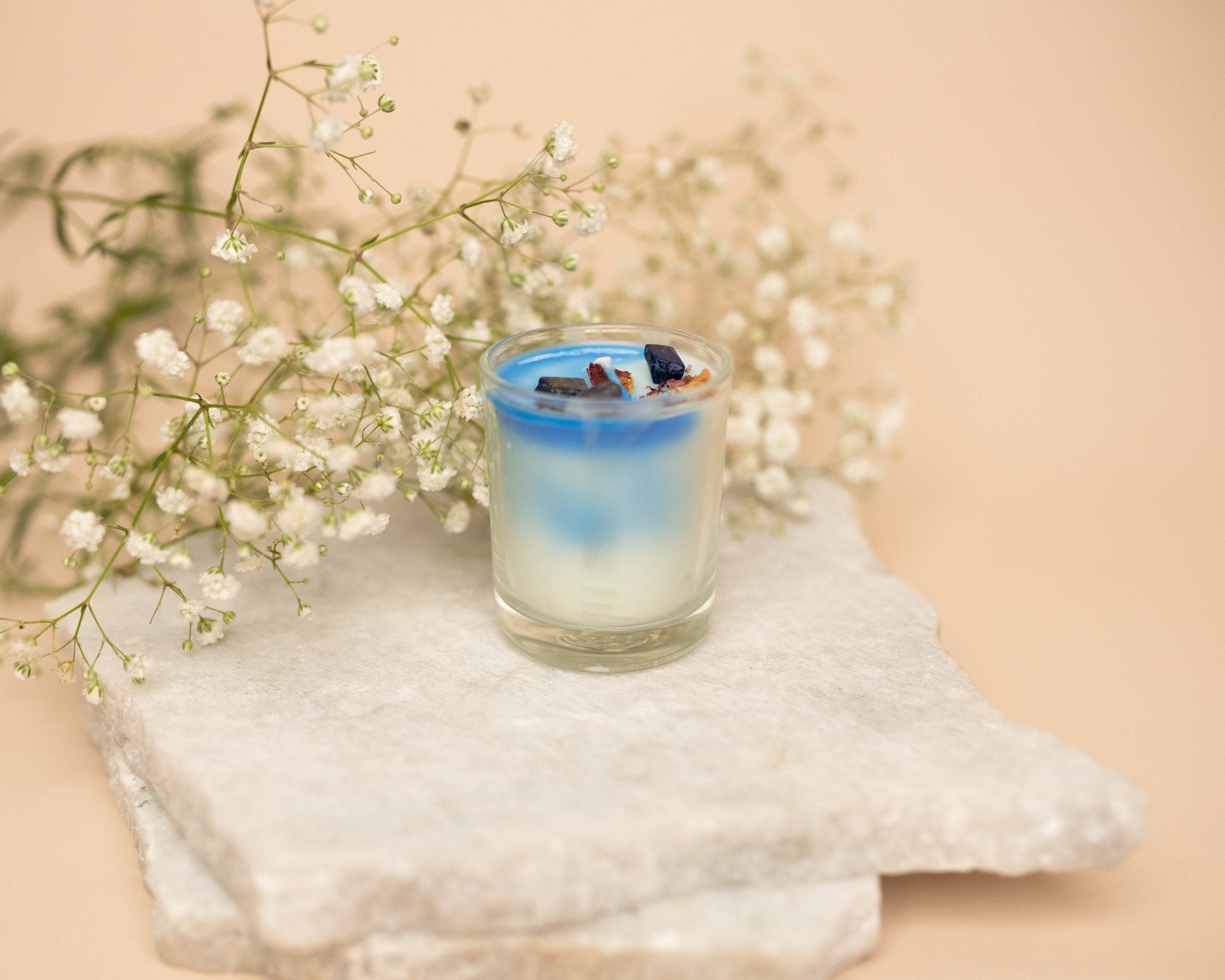 Mint Scented Lapis Lazuli Candle