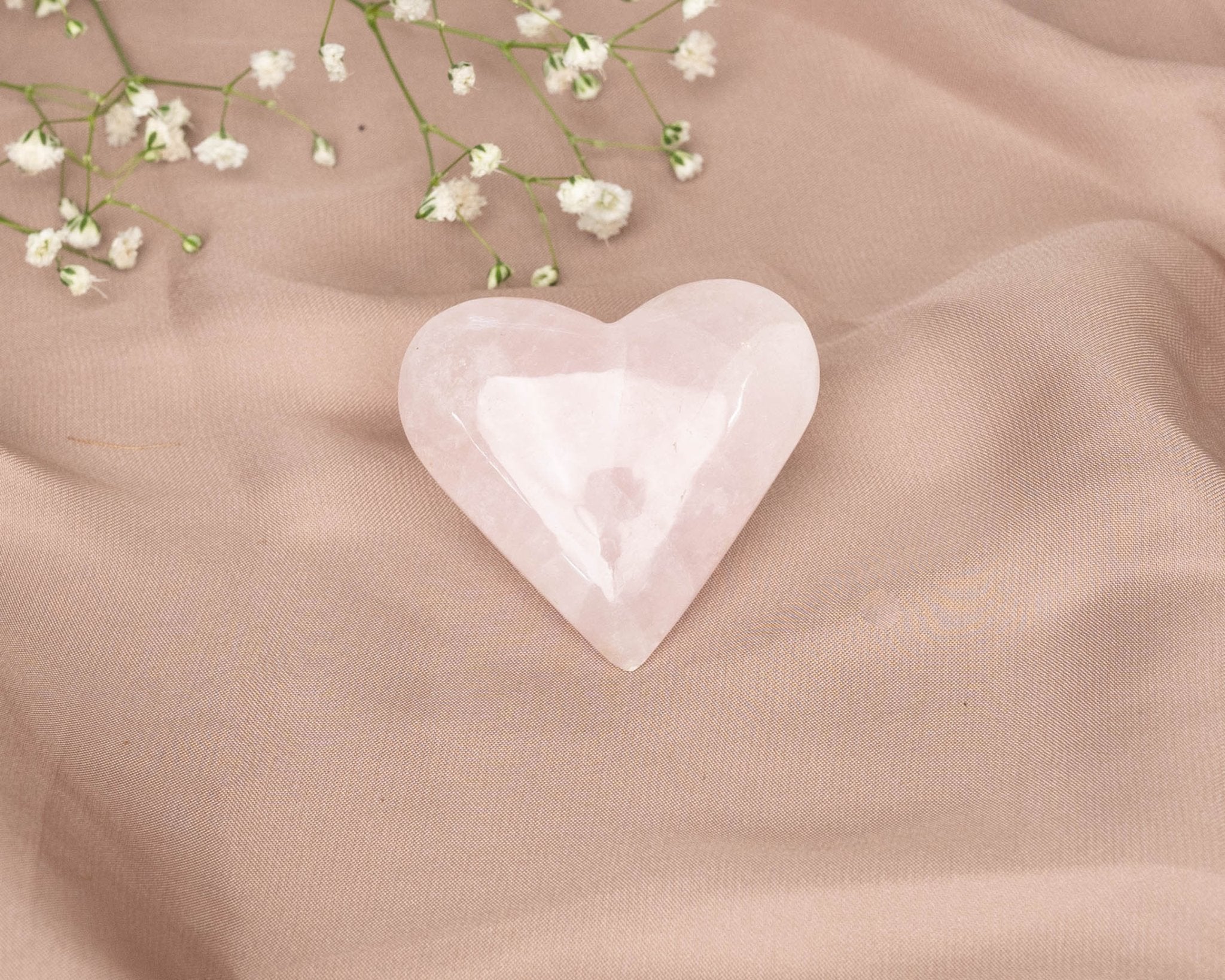 Rose Quartz Heart 33.4g - Bodh Gem and Crystals