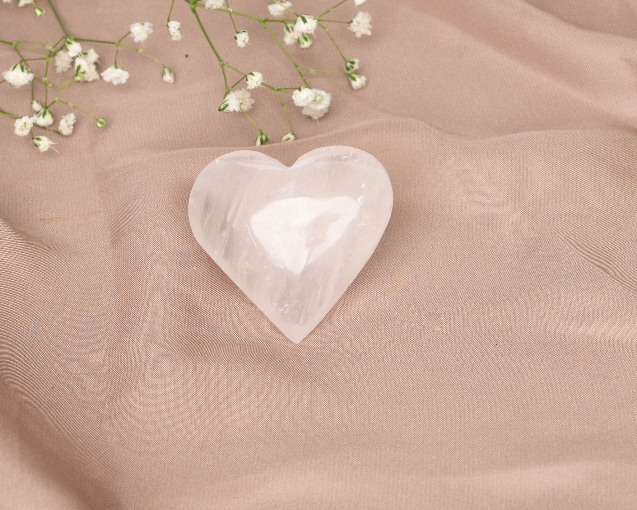 Rose Quartz Heart 34.6g - Bodh Gem and Crystals