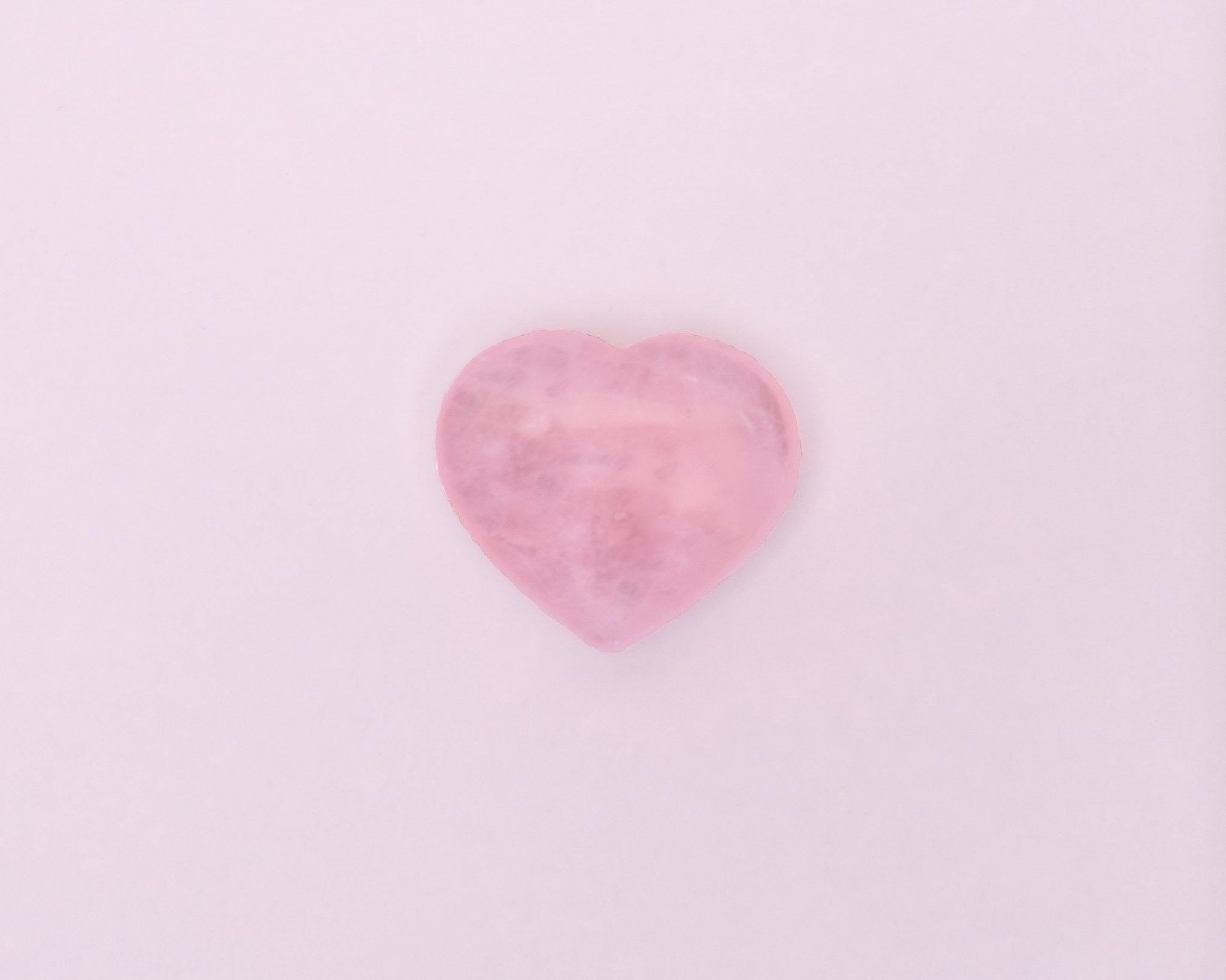 Rose Quartz Heart - Bodh Gem and Crystals