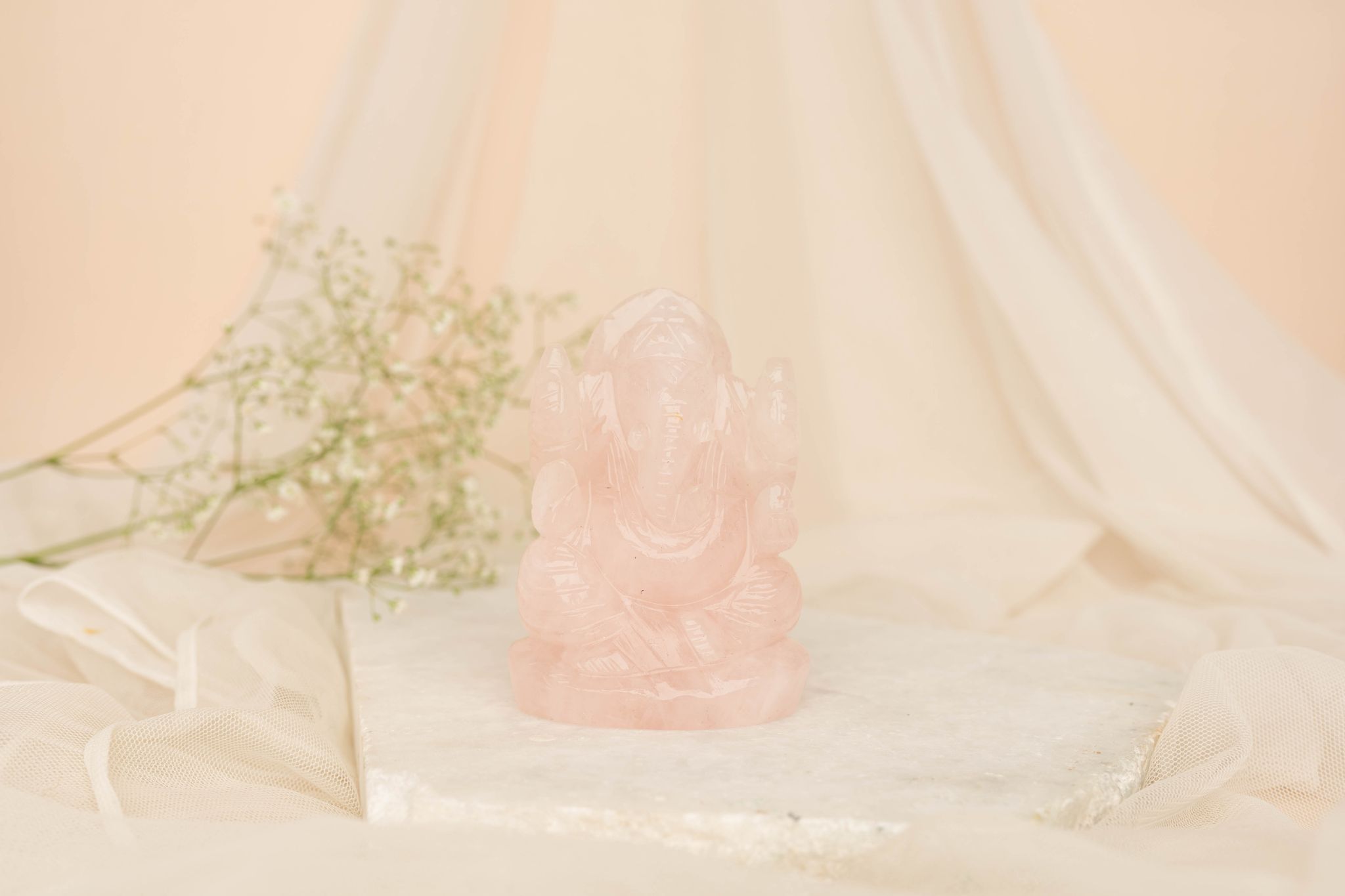Rose Quartz Murti 250.7 g - Bodh Gem and Crystals