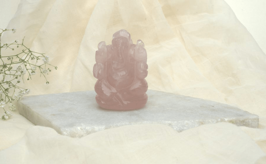 Rose Quartz Murti 285 g - Bodh Gem and Crystals