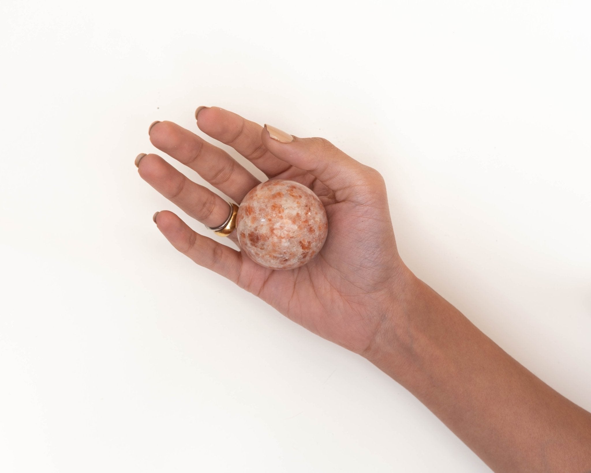 Sunstone Ball 103.3 g - Bodh Gem and Crystals